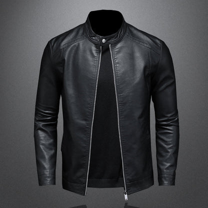 Heren Leren jas met Slim Fit