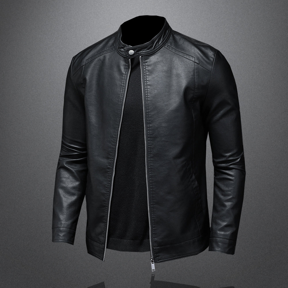 Heren Leren jas met Slim Fit