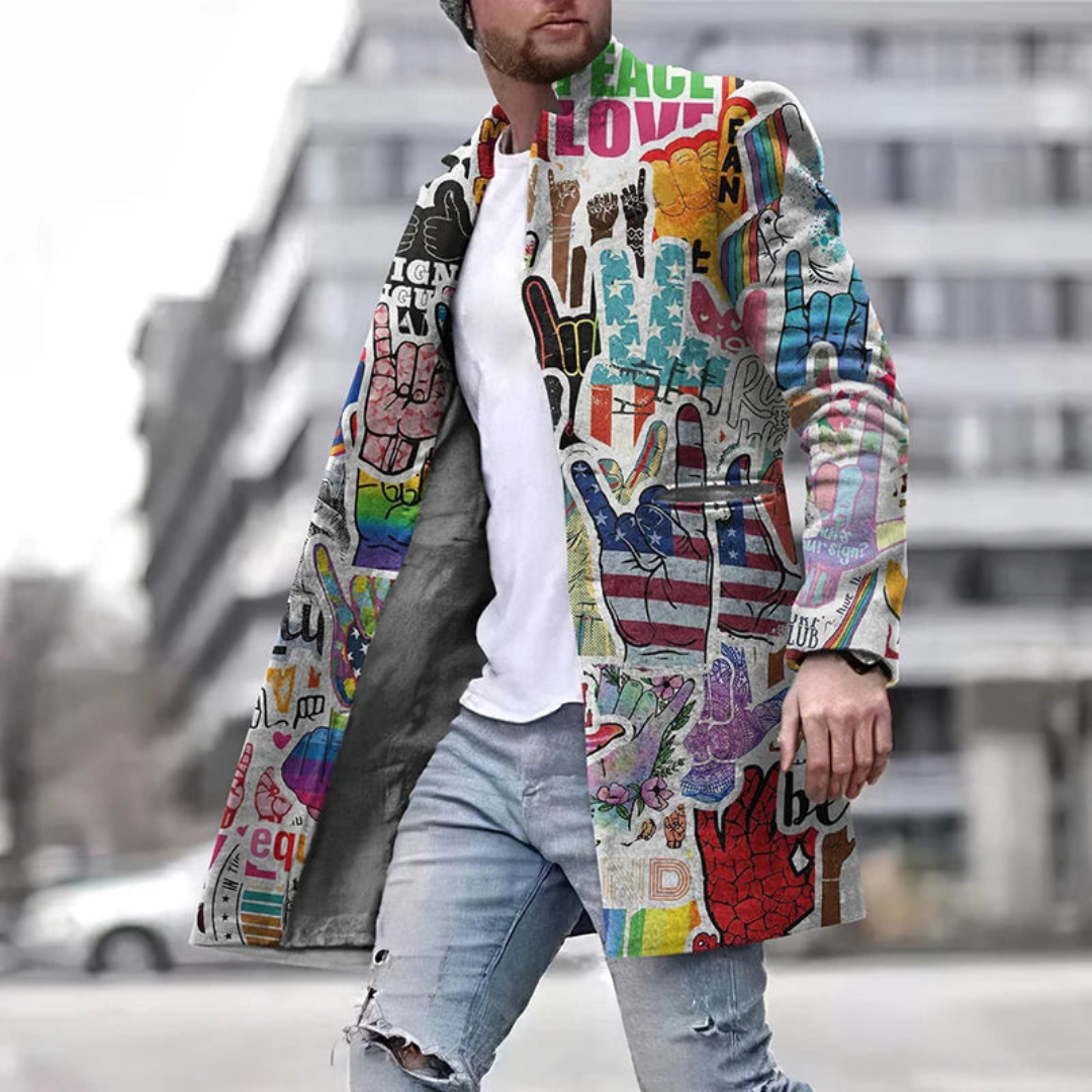 Franco | Giacca versatile con design grafico 0