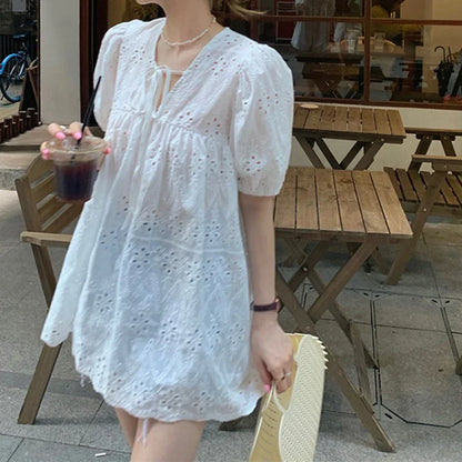 Frisse Zomer Franse Witte Top