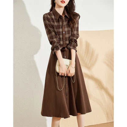 Elegante Aura Franse Niche Trenchcoat Jurk
