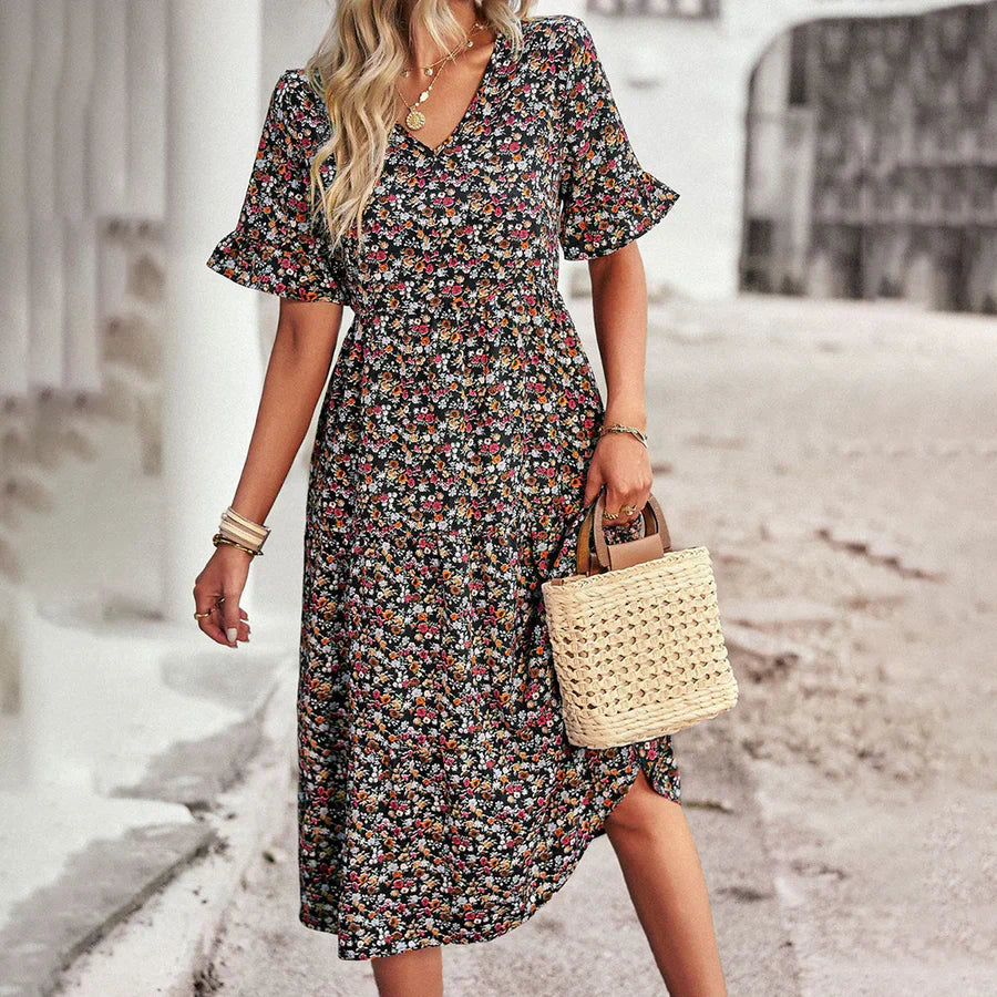 Mirella | Abito elegante con scollo a V