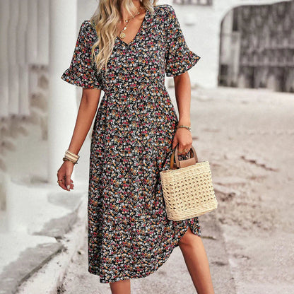 Mirella | Abito elegante con scollo a V
