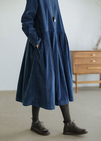 Warme Corduroy Jurk voor Vrouw Herfst Winter