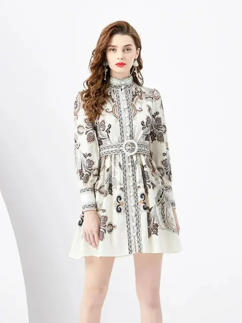 Franse Lente/Zomer Jurk - Retro Chic