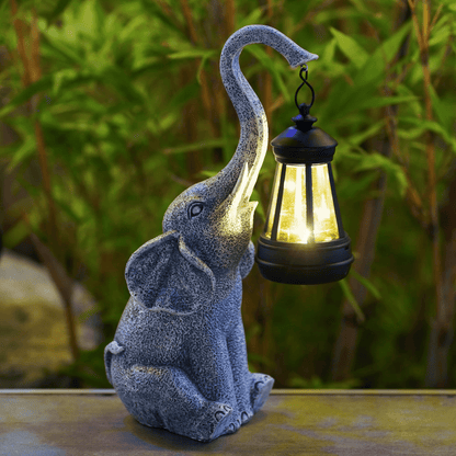 Tuinlamp Zonnelamp met Warme Gloed Elephant Design