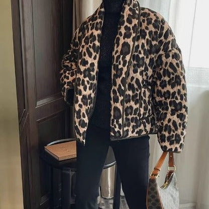 Luxe Luipaardjas Bontlook Coat Dames