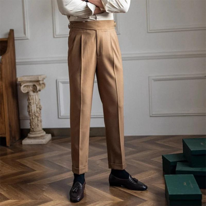 Heren Broek Vintage Plooi Stijl