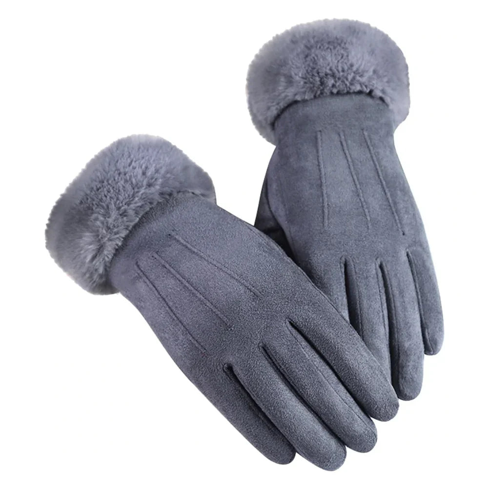 Suède Dames Handschoenen Trendy Warm Mirella