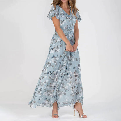Midi Bloemenjurk Stijlvolle Zomerjurk voor Vrouw