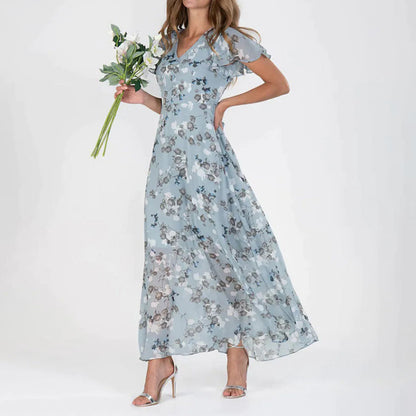 Midi Bloemenjurk Stijlvolle Zomerjurk voor Vrouw