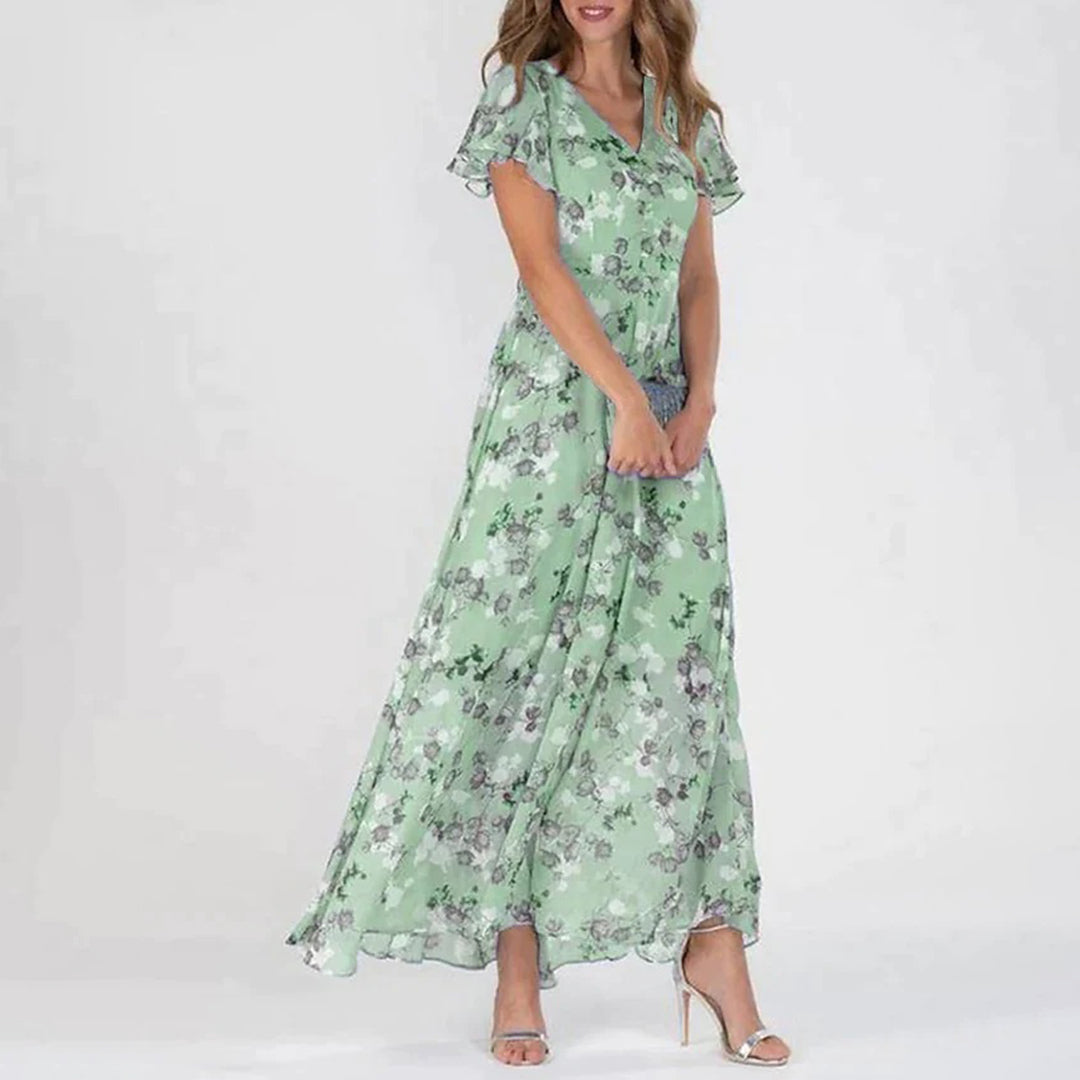 Midi Bloemenjurk Stijlvolle Zomerjurk voor Vrouw - Mode Vibes