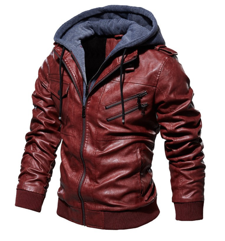 Gavino | Elegante e comoda giacca in pelle con cappuccio 2