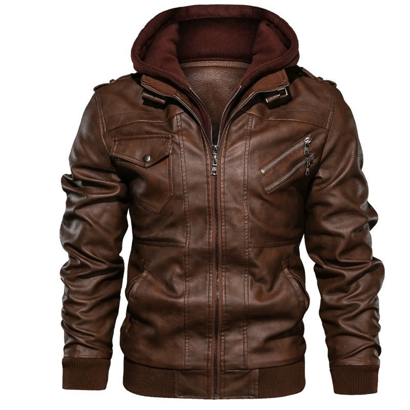 Gavino | Elegante e comoda giacca in pelle con cappuccio 3
