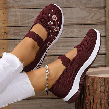 BlossomStyle Geborduurde Bloemen Flats