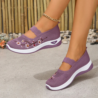 BlossomStyle Geborduurde Bloemen Flats