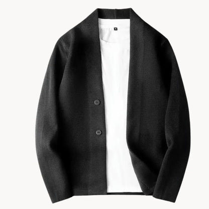 Gebreid vest met open voorkant en lange mouwen