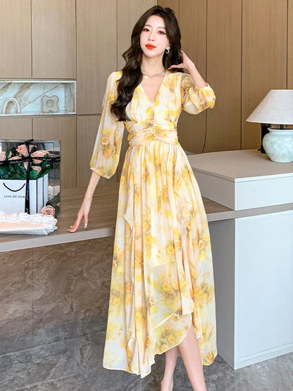 Zomerse Glans Elegante Boho Jurk