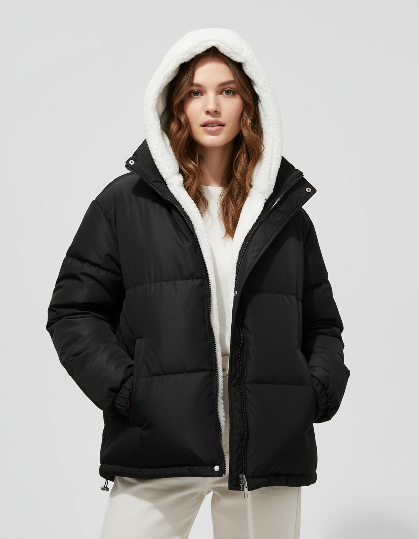 Dames Winterjas Gewatteerd Warm met Hoge Kraag - Mode Vibes