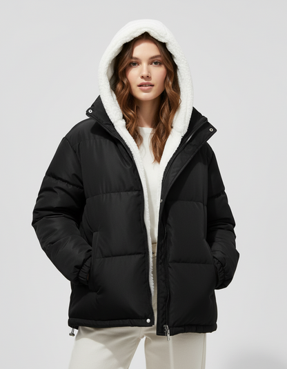 Dames Winterjas Gewatteerd Warm met Hoge Kraag - Mode Vibes