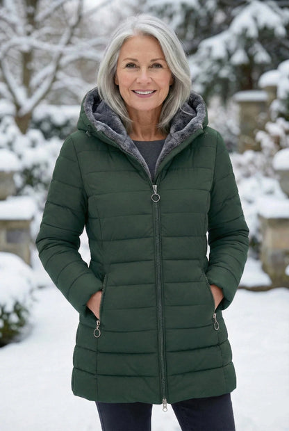 Dames Gewatteerde Winterjas Comfortabele Pasvorm - Mode Vibes
