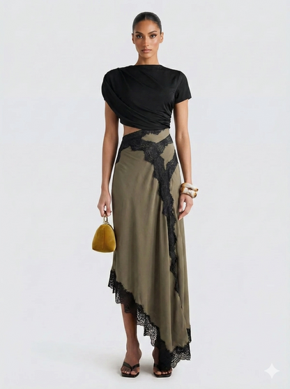 Dames en Maxi Rok Set Kant Elegant - Mode Vibes
