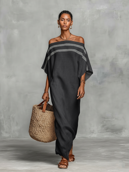 Dames Linnen Maxi-jurk Minimalistische Stijl