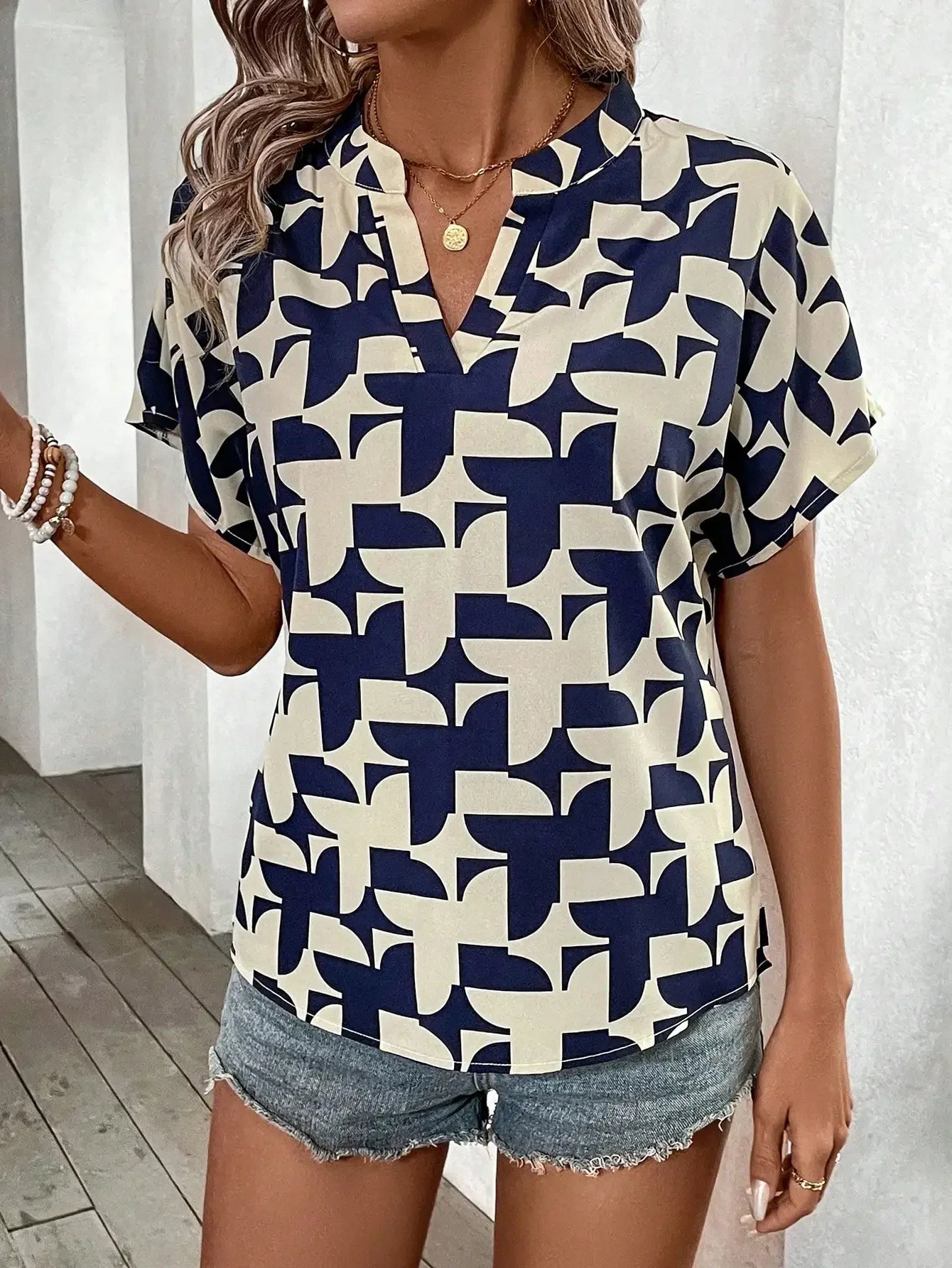 ChicVogue Geometrische Print Blouse