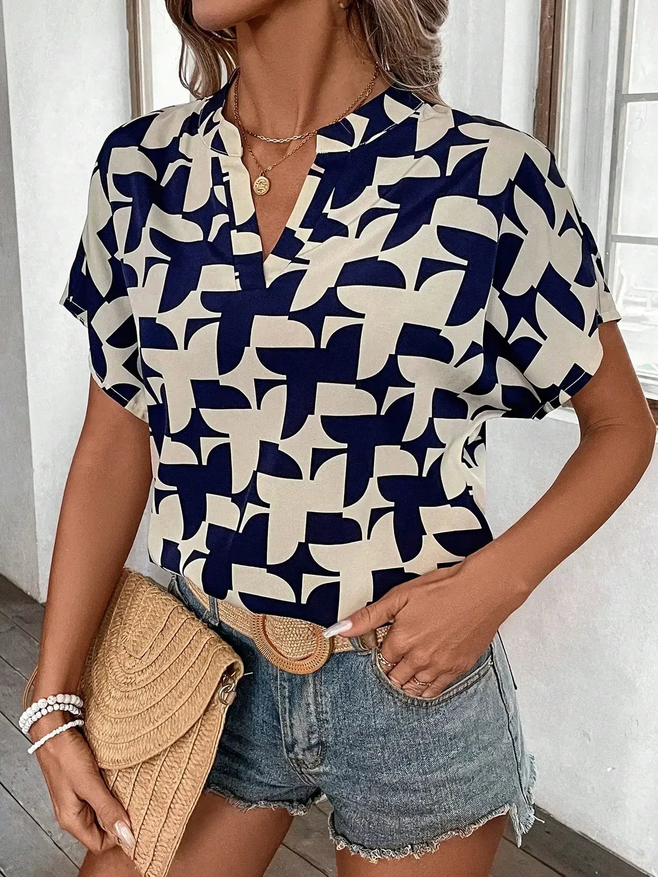 ChicVogue Geometrische Print Blouse
