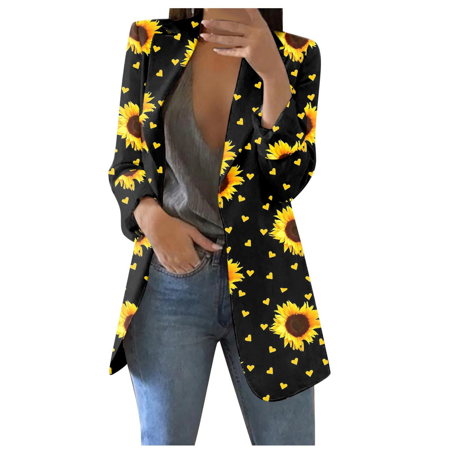 Cropped Dames Blazer Geprint Savannah Stijl