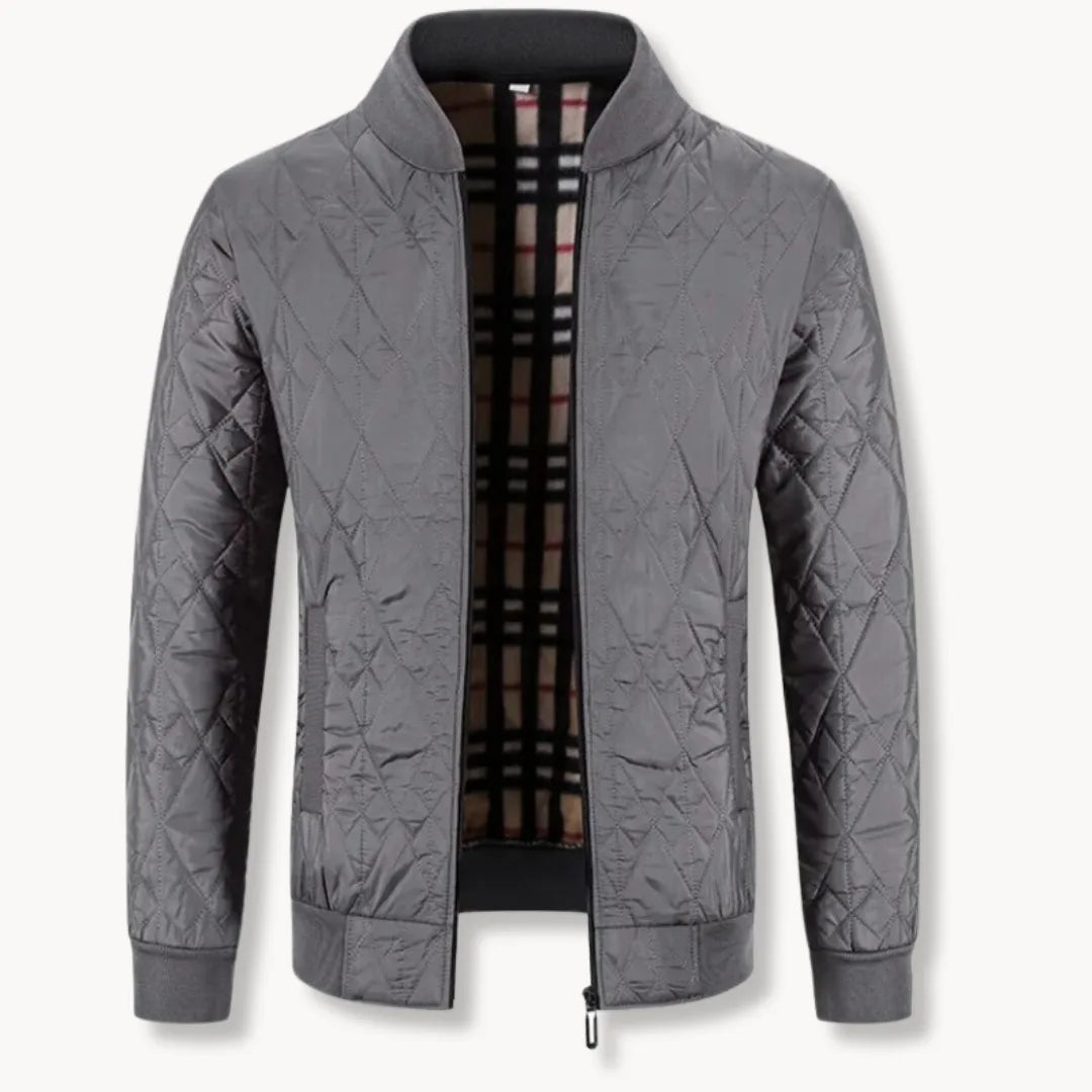 Donzen Jas Gequilt met Rits Ronde Hals Warm - Mode Vibes