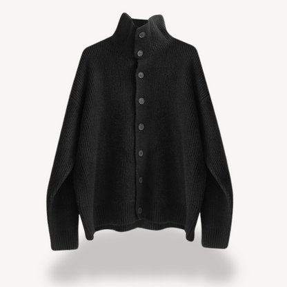 Geribbeld gebreid vest met knoopjes voor heren 1