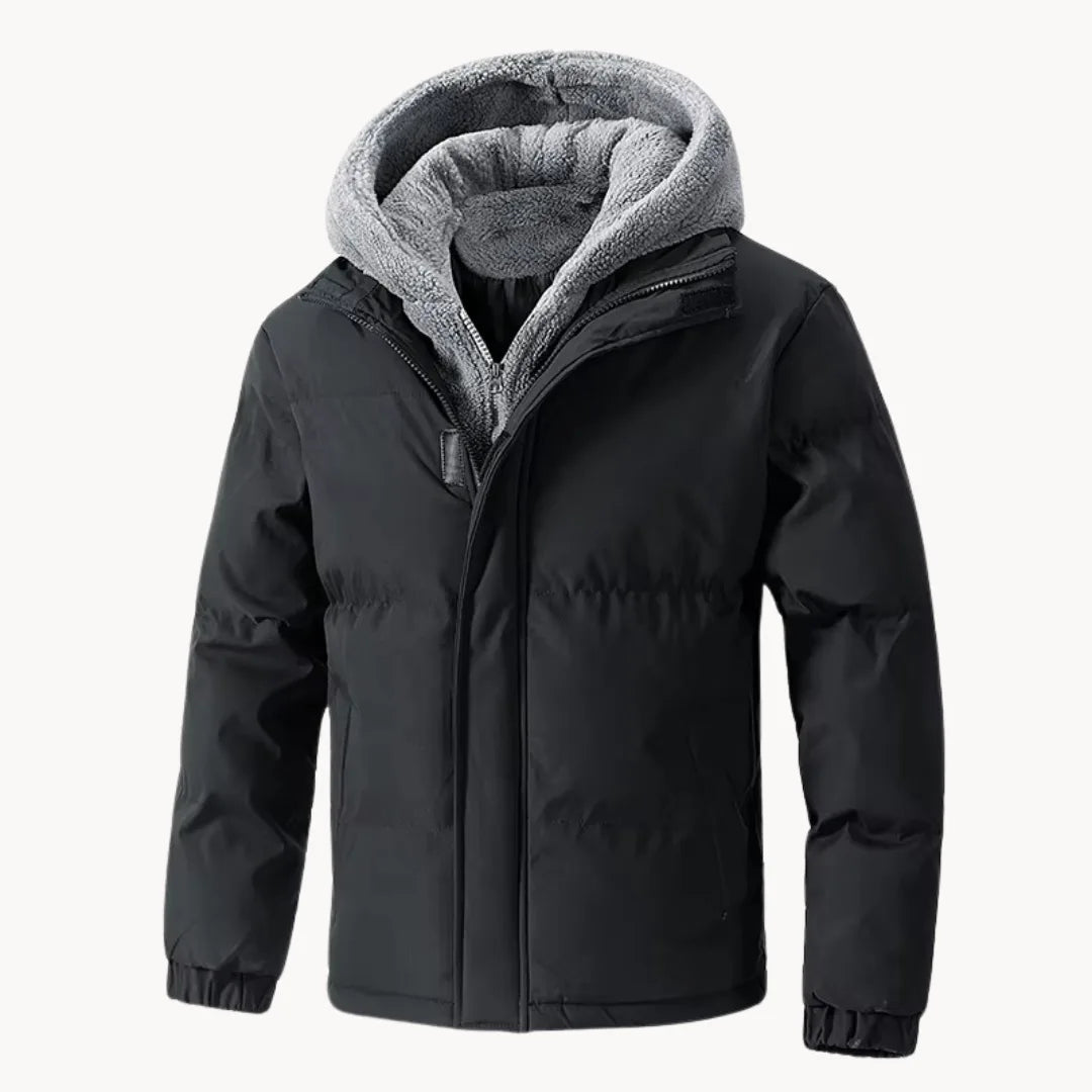 Hugo | Warme gewatteerde winterjas met capuchon - Mode Vibes