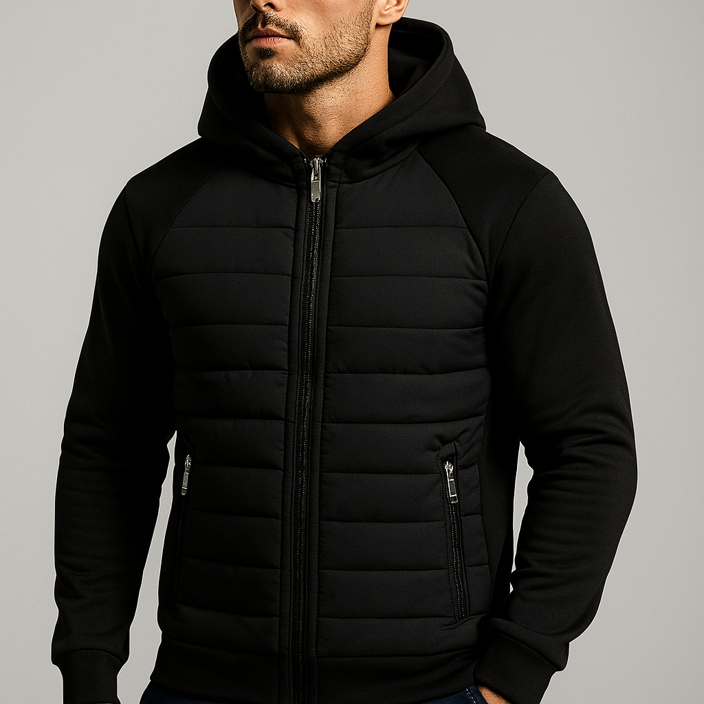 Ezio | Comoda giacca imbottita con cappuccio casual