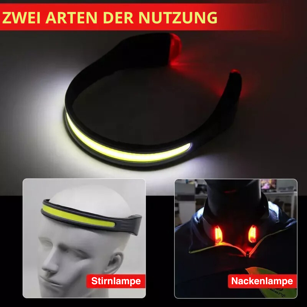 Hoofdlamp met Sterke LED en Breedspectrumverlichting