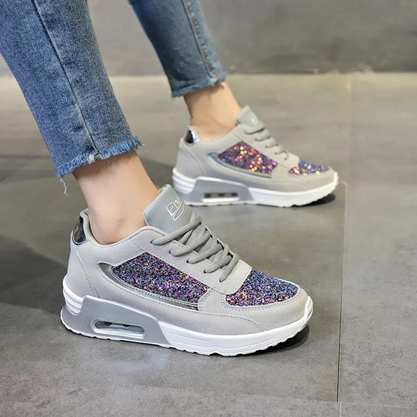 Dameschoenen Glitter Comfortabel Ademend SparkleFit