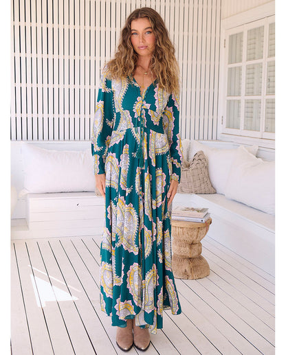 Grace | Abito maxi a manica lunga