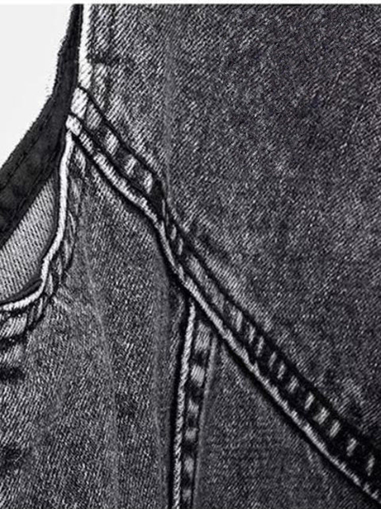 Dames Spijkerjasje Blauw Leer Trendy