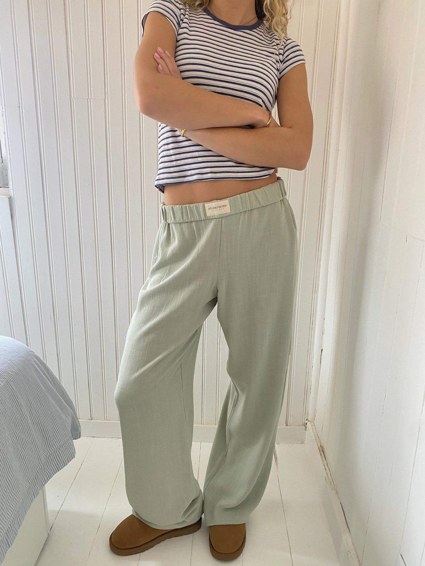 Dames Loungebroek Streepdesign Zacht en Comfortabel