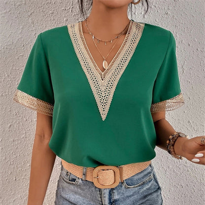 Dames T-Shirt Losse Pasvorm Elegant Zomer