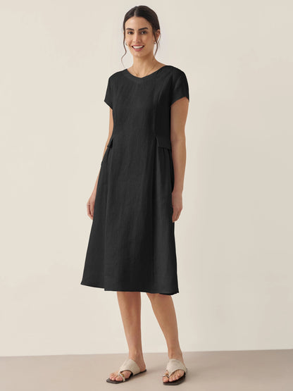 Greta | Midi zomerjurk met v-neckline