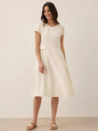 Greta | Midi zomerjurk met v-neckline