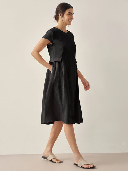 Greta | Midi zomerjurk met v-neckline