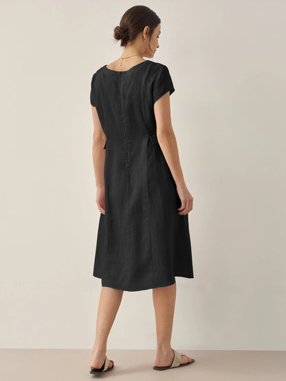 Greta | Midi zomerjurk met v-neckline