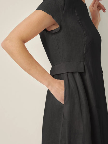 Greta | Midi zomerjurk met v-neckline