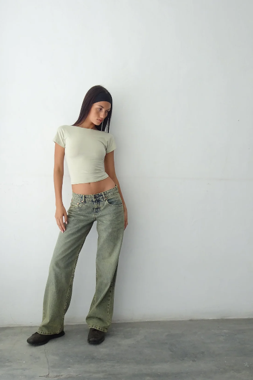 Roxy Low-Rise Jeans Comfortabel Stretch Denim Y2K Stijl