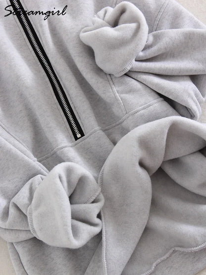 Comfortabele Half Zip Sweater Set voor Dagelijks Gebruik