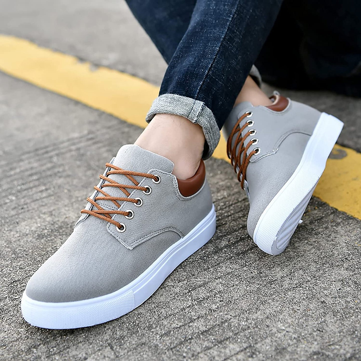 Stijlvolle Heren Sneakers Casual Leren Schoenen