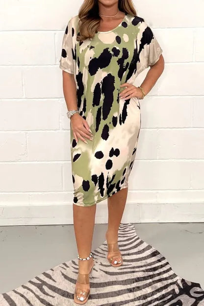 Luna Grote Dames Bedrukte Casual Jurk
