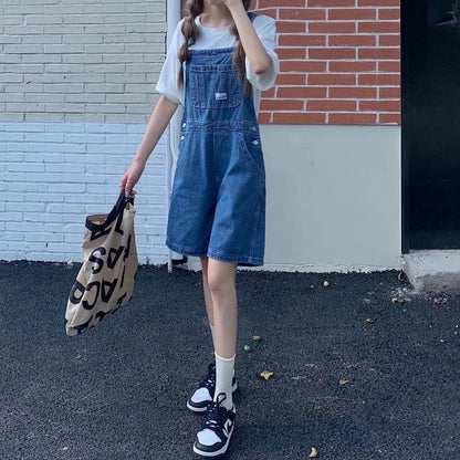 Vintage Denim Zomer Jumpsuit voor Vrouwen